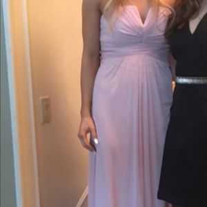 Pink floor length lechateau dress